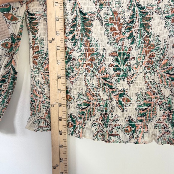 Veronica Beard $398 Kali Smocked Paisley Mock Neck Puff Sleeve Blouse Size‎ 4 - Picture 8 of 8